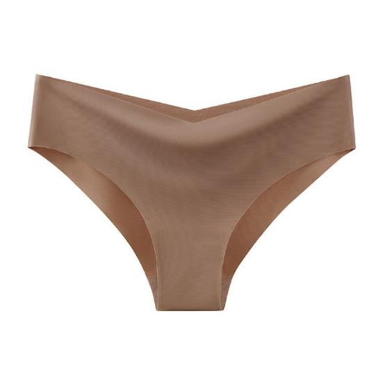 Women Panties Seamless Mid Waist Ice Silk Good Breathability Solid Color Slim Fit Thin Quick Dry Casual Sport Underpants Lady Briefs