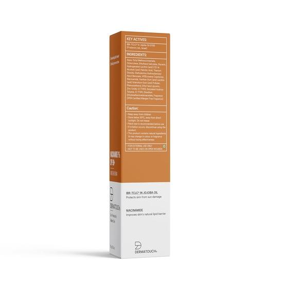 DERMATOUCH Niacinamide 1% SPF 90+ PA+++ Тонированный BB-крем | Для защищенной от солнца и сияющей кожи | Защита от UVA-UVB-излучения | Подходит для всех типов кожи | 15G