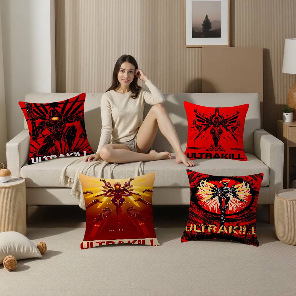 Подушка ULTRAKILL Подушка Аниме Подушка для изголовья дивана Подушка-чехол Чехол для подушки x см Мода