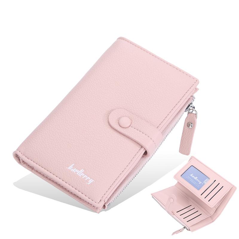 Baellerry Men Women Fashion Card Holder Wallets Casual Design PU Leather Purse Hasp Coin Purses Wallet