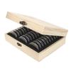 Coins Storage Box 20/30/50/100PCS with Adjustment Pad Adjustable Antioxidative Wooden Commemorative Coin Collection Case