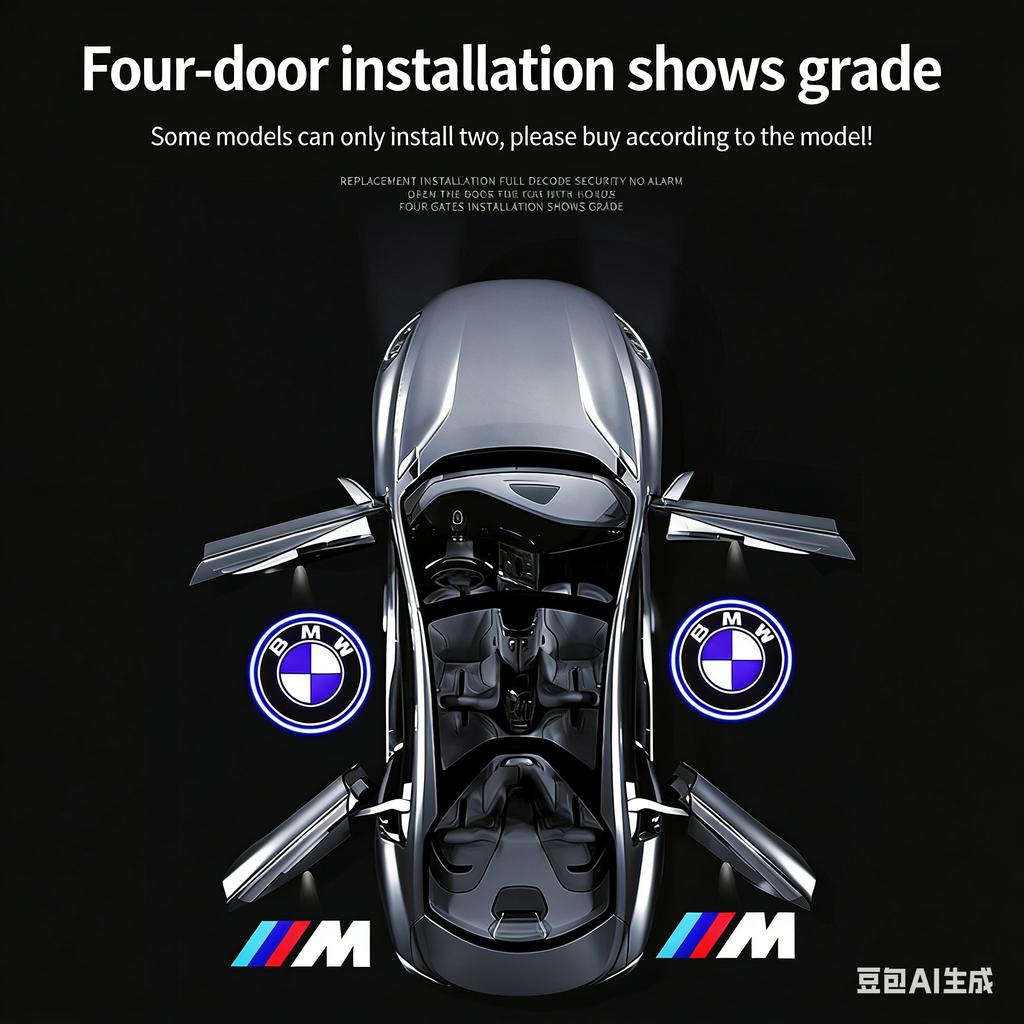 Светодиодная подсветка дверей автомобиля с логотипом для BMW M Performance E46 E90 E60 F20 X1 F10 F30, тень-призрак, атмосфера, универсальная установка