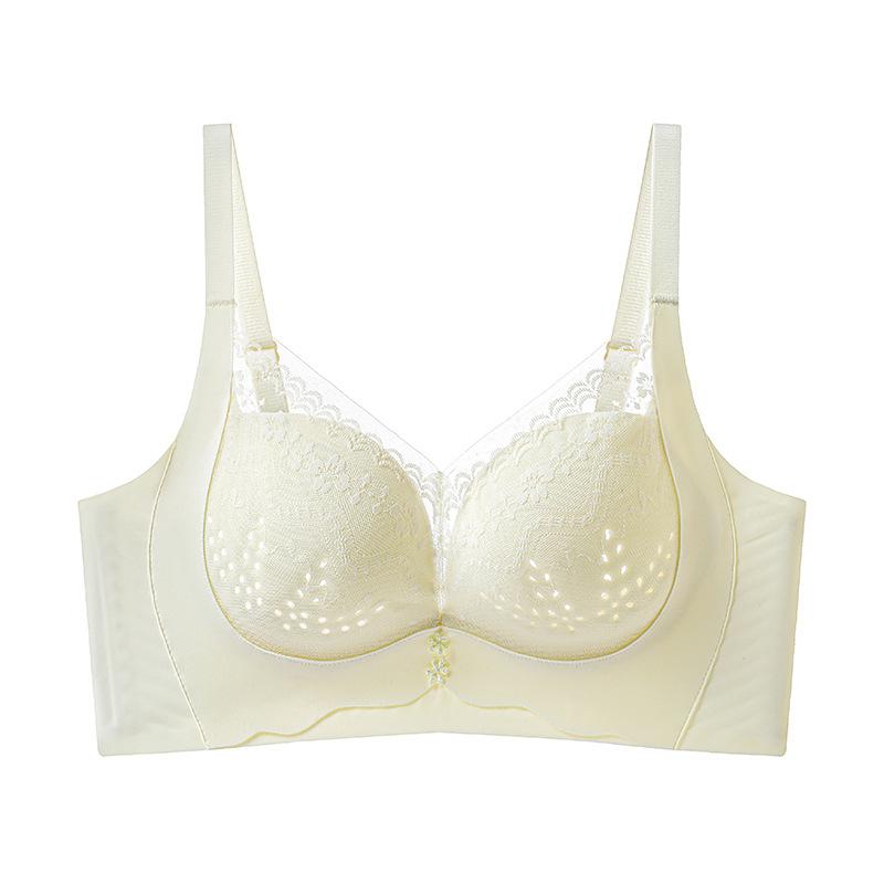 Traceless lift, breathable hole cup, adjusted type, gather and upper support, anti-sagging sub-breasts, steel-rimless underwear, bra