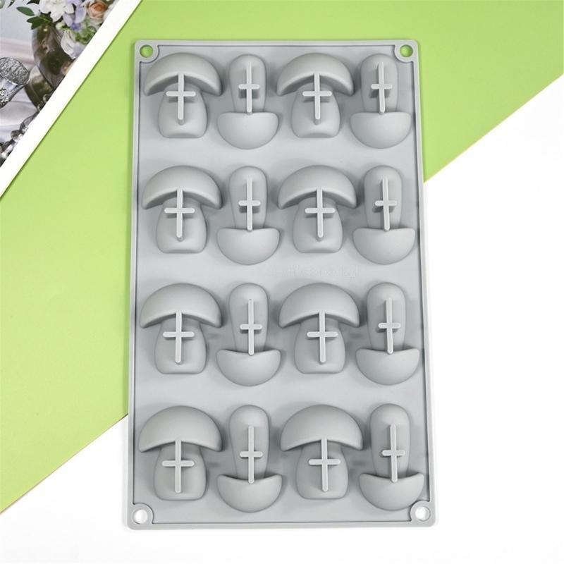 16 отверстий силиконовая форма для мусса в форме гриба, формы для десерта, формы для шоколада