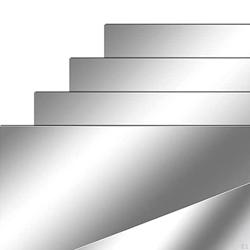 4 шт. квадратные настенные зеркальные плитки во всю длину безрамные акриловые наклейки для тренажерного зала