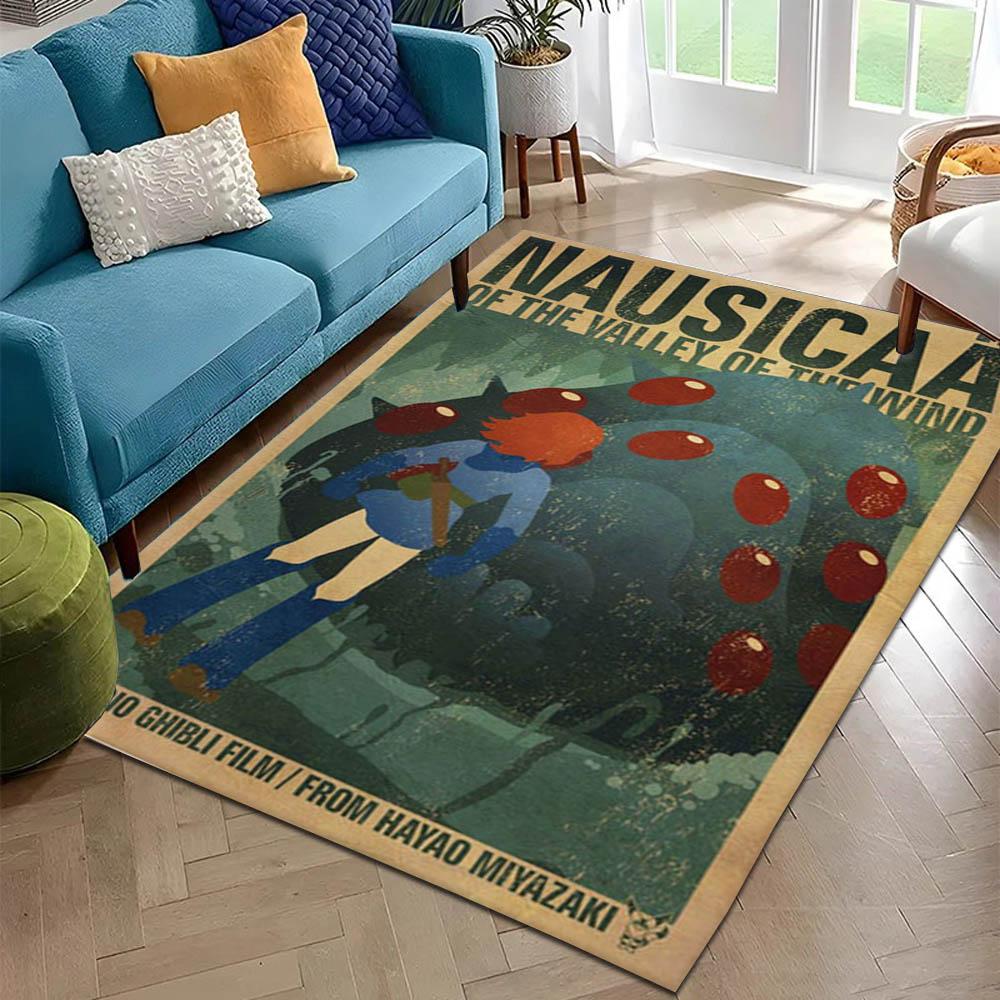 3D N-NausicaaS To V-Valley Anime Carpet Rug for Art Living Room Decor Sofa Home Bedroom Gifts Fans Area Rug Non-slip Floor Mat