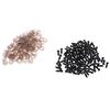 100 Pieces Black Plastic Safety Eyes with Backs for Doll DIY Making 5mm