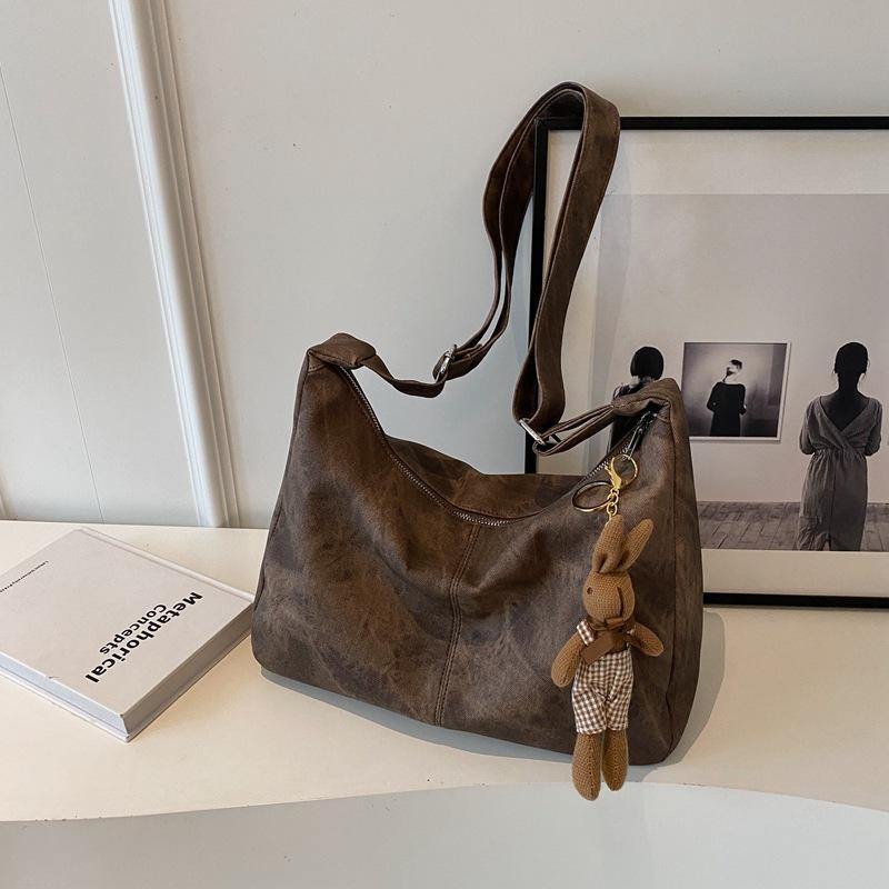 Сумка большой вместимости женская осень-зима 2025 новая модная нишевая дизайнерская на плечо сумка-мессенджер ретро женская сумка-тоут