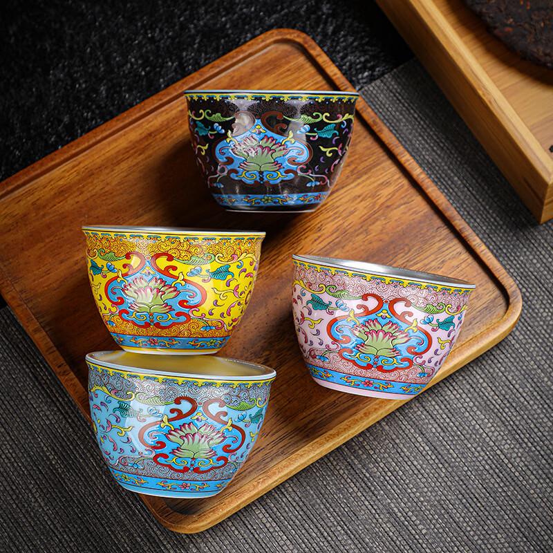 Enamel Gilded Silver Harmony Tea Cup