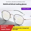 High End Multifocal Dual Beam Reading Glasses Photochromic 1.0~4.0 Anti Blue Light Intelligent Color Changing Presbyopia Glasses
