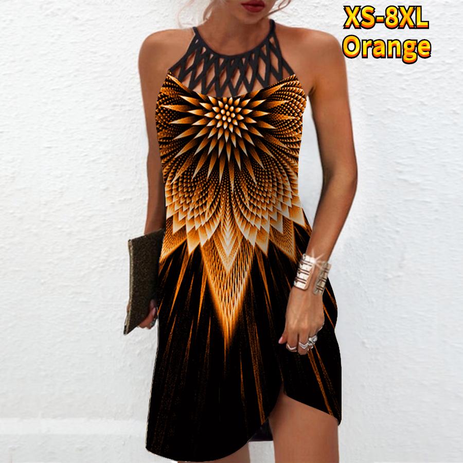 Летнее модное сексуальное платье без рукавов, мягкое повседневное 3D светящееся платье с принтом перьев, платье на бретельках без рукавов, летнее платье на подтяжках