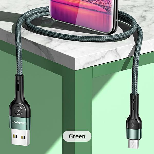 Kabel micro USB USAMS 1m Szybkie ładowanie Zielony
