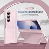 Для Samsung Galaxy Z Fold6 5G PC Чехол для телефона с задней крышкой, подставкой и защитной пленкой из закаленного стекла