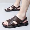 Модные высококачественные мужские сандалии Летние сандалии из натуральной кожи Мужские шлепанцы двойного назначения Нескользящая подошва Повседневные Деловые Пляжные мужские сандалии