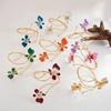 SHIXIN 8Colors Vintage Exquisite Floral Open Cuff Armlet Women Fashion Metal Oil Drip Arm Bangle Adjustable Armband Jewelry Gift