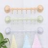 Modern Adjustable 6-Hook Plastic Seamless Kitchen Wall Hook Strong Suction Cup Storage Suction Hook ABS Sticky Hook Adhesive Bag