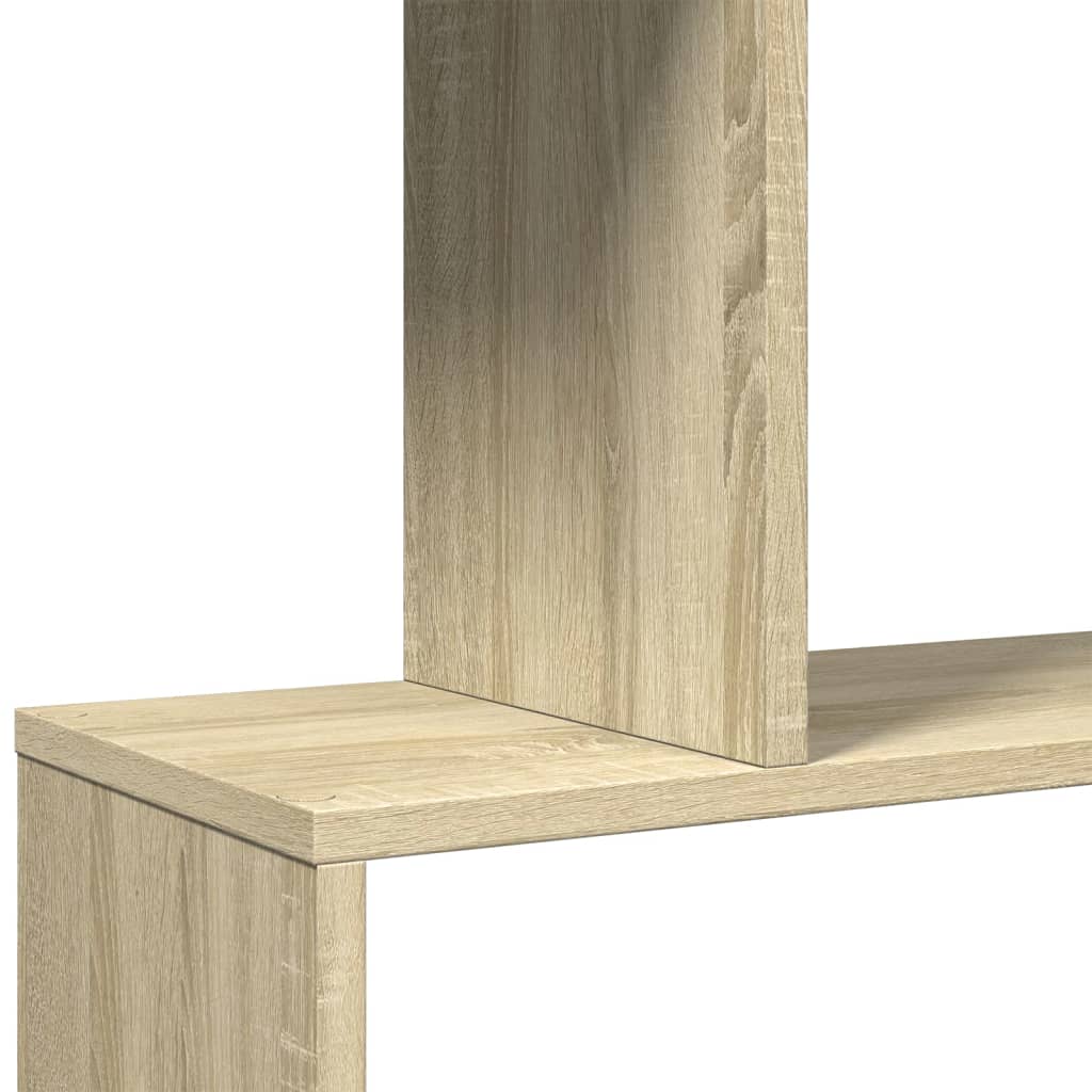 Room Divider Bookshelf 5 Tier Sonoma Oak Finish 70 x 24 x 161 cm