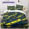 AIK Football Pattern Bedding Set Quilt Cover Pillowcase Home Decor Gift (1 * duvet cover + 2 * pillowcase, without core)