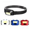 Mini COB AA LED Headlamp for Camping, Hiking, Night Riding, and Fishing with Adjustable Plastic Headband