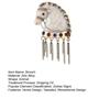Retro Brooch Tasseled Horse Head Design Men Women Pin Clothes Hats Bags Collar Badge Fashion Accessory