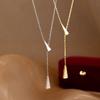 Triangle Necklace for Women, Niche Design, High-end, Light Luxury, Tassel, Geometric Collarbone Chain, New Style