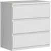 Комод CHELSEA 3 Drawers - Цвет матовый белый - Ш 77,2 x Г 42 x В 79,9 см