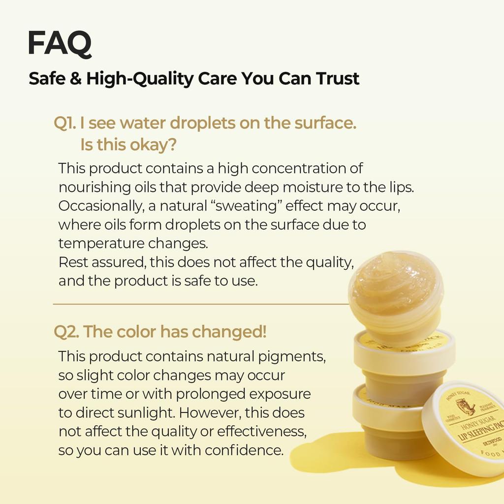 SKINFOOD Honey Sugar Food Mask Lip Sleeping Pack 21 мл Ночная маска для губ Бальзам для губ Крем для губ Скраб для губ Увлажняющий Корея