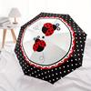 1pc Ladybug PolkaDot Auto Open/close, All-Season Portable Folding Umbrella for Women & Men, Travel, Everyday, Formal Events - Compact Luxury Parasol,
