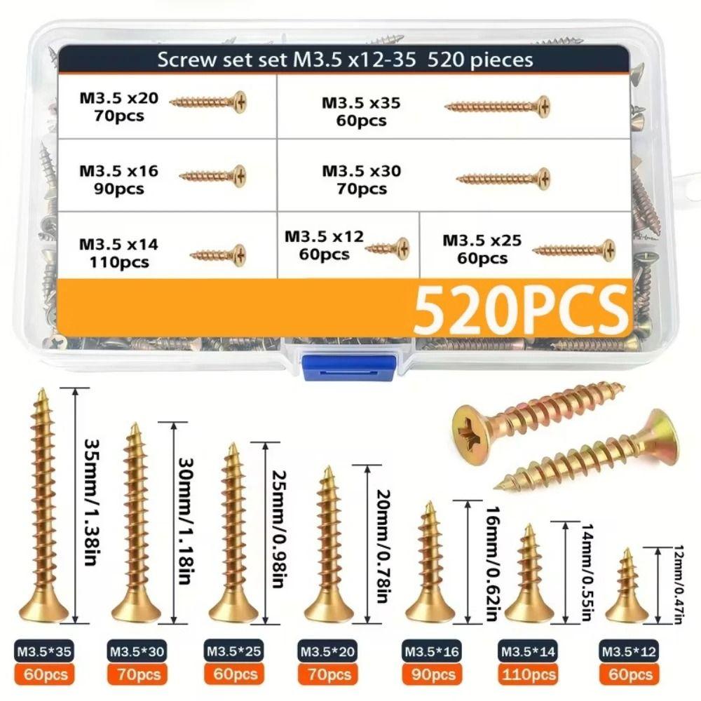 Wood Screw Deck Screws M 3.5 Wood Screws Boxed Self-Drilling Wood Screws Flooring Installation