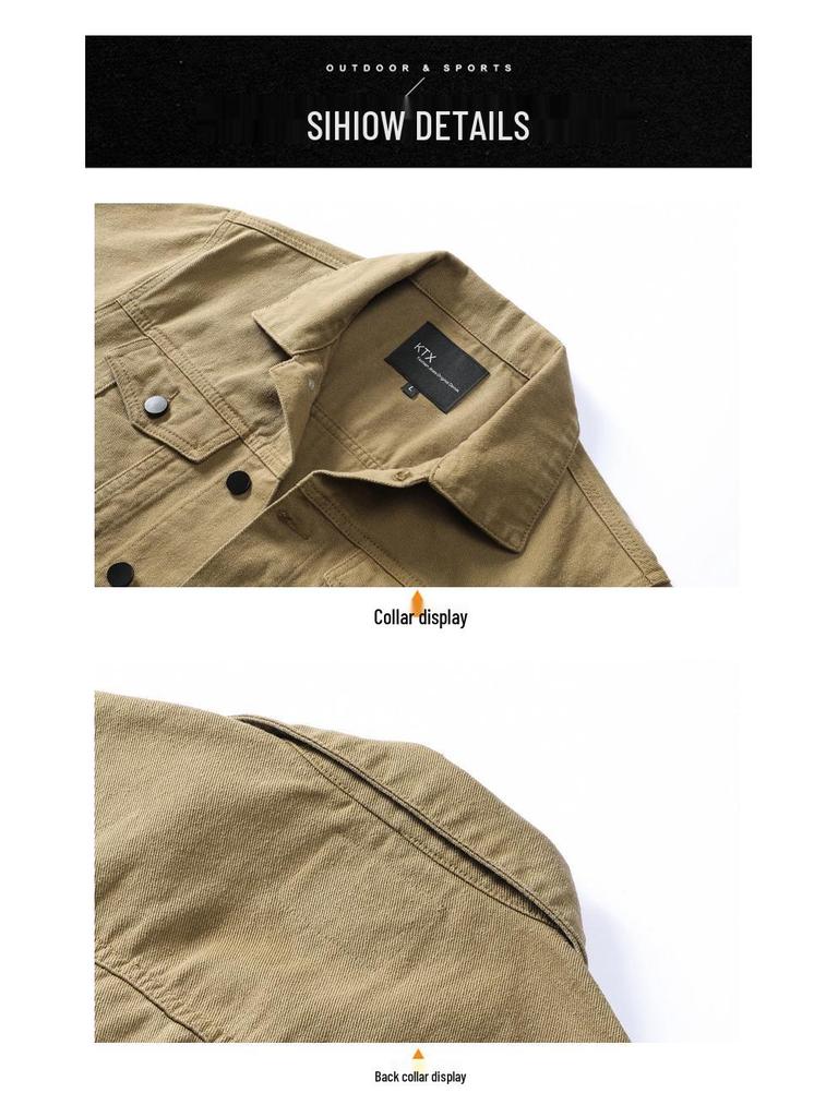 Мужская повседневная джинсовая куртка свободного кроя 2025 - модный корейский стиль для весны и осени