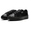 Puma Замшевые кроссовки на платформе с эффектом мятой драгоценности - Черные женские кроссовки под состаренное серебро 365866-01