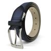 Деловой ремень с тенью Сделано в Японии из натуральной кожи Химедзи темно-синего цвета [ENSERIO ECHIGO] Обработка, Кожа, Регулируемый,