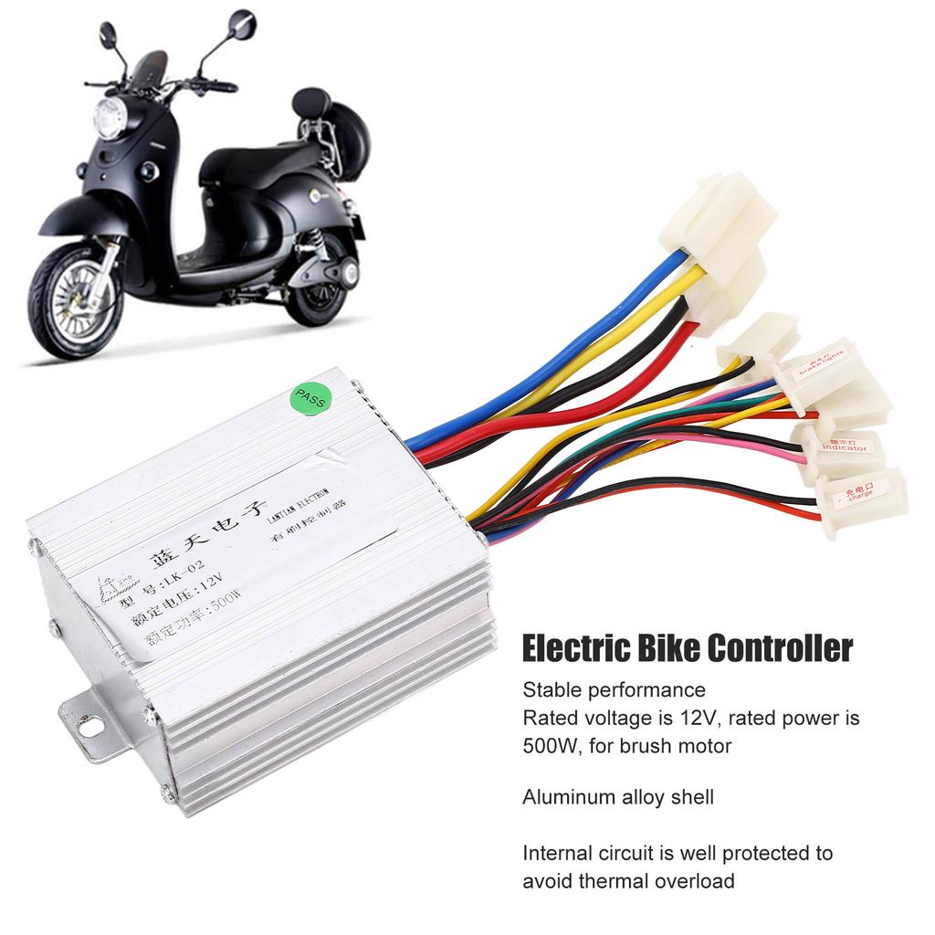 12V 500W Electric Bike Brushed Controller Lithium Battery Bike Retrofitting Controller Parts