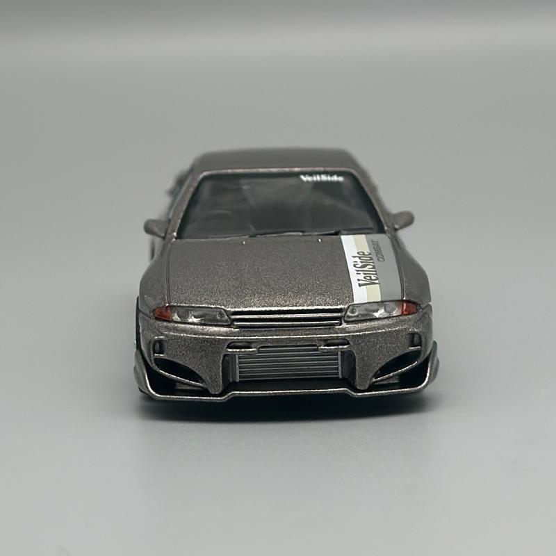 МИНИГТ 1:64 VeilSide R32 Nissan Skyline GTR Металлическо-серый Литой Автомобиль Модель 971