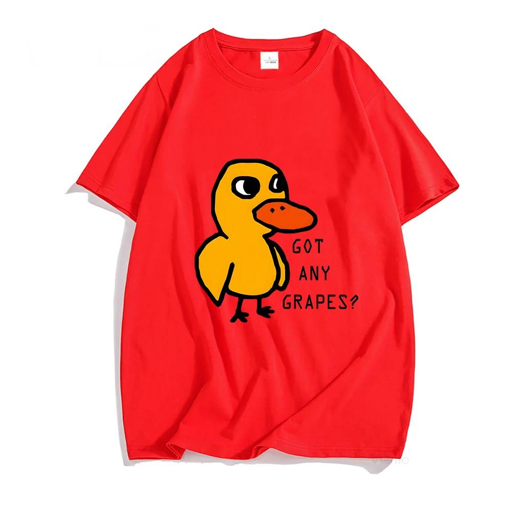 The Duck Song Got Any Grapes Unisexs Tshirt Anime Tshirt Originality Unisex Tshirt Summer Casual Short Sleeved Unisexs Clothing