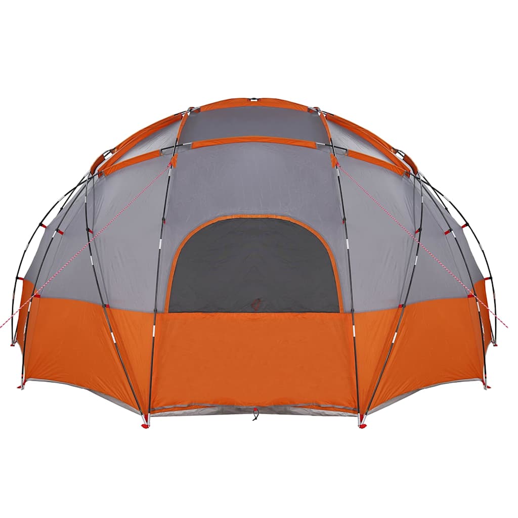 Dome Tent with Grey and Orange Roof 475 x 475 x 235 cm Taffeta