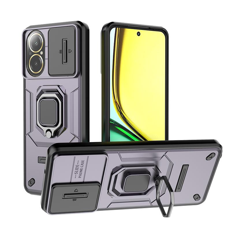 Чехол для камеры со сдвижной шторкой для Realme C61 C63 C65 C67 C 61 RMX3939 Противоударный бронированный задний чехол для телефона OPPO A60 A80 4G 5G