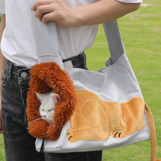Сумка-переноска для кошек Pet Out, сумка-слинг в форме головы льва, сумка-переноска для маленьких кошек и собак
