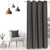 VELVET Anthracite Eyelet Curtain, by Soleil D'ocre