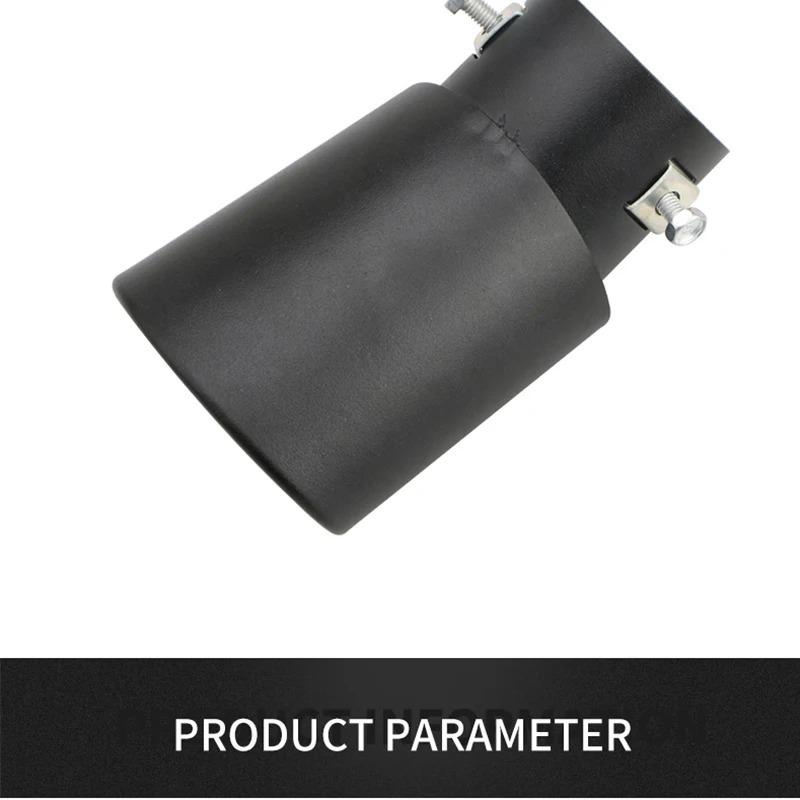 1 шт. 2,5-дюймовый впускной автомобильный глушитель, наконечник трубы из нержавеющей стали, хромированная отделка, задняя горловина для большинства автомобилей, модификация автомобиля