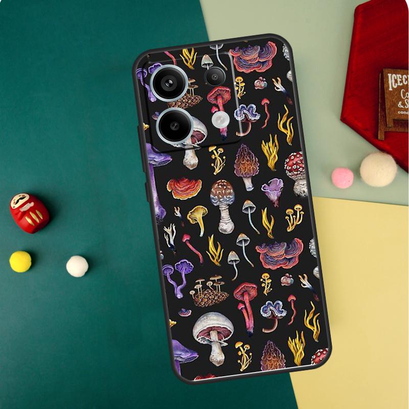 Trippy Mushroom Case For Redmi Note 13 Pro Plus 9 10 11 12 Pro 10S 11S 12S Redmi 13C 10A 9C 10C 12C Cover