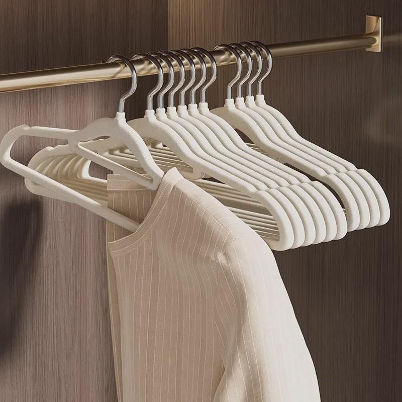 Seamless Non-Slip Flocking Clothes Hanger - Thickened Organizer & Drying Rack