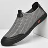 Breathable Mens Mesh Shoes Summer Male Casual Sneakers Non-Slip Loafers Outdoor Hiking Shoes Hollow Out Treking Shoes Moccasins