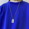 Стильные геометрические подарки на день рождения из нержавеющей стали для женщин и мужчин в форме лезвия свитер-цепочка ювелирные изделия для повседневной жизни кулон ожерелье