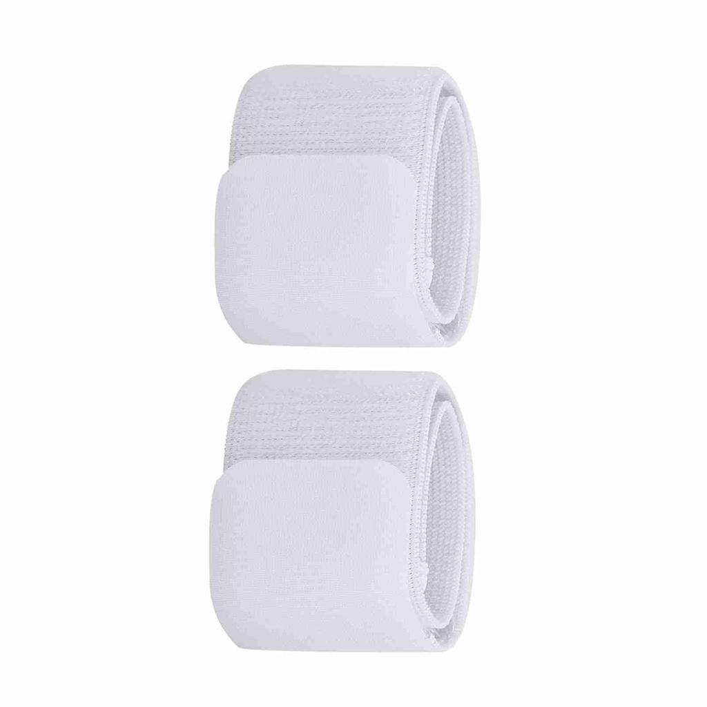Soccer Shin Guard Fixed Bandage Tape Fastener Shinguard Adjustable Elastic Sports Strap(White)