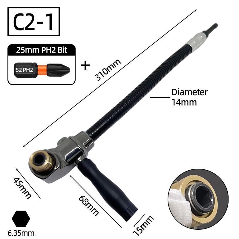 Набор угловых отверток Держатель для торцевых головок Адаптер Регулируемые биты Сверло Отвертка Инструмент Шестигранные биты Торцевые головки Шлицевые Крестовые биты