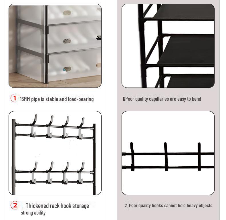 Shoe & Hat Rack: Multi-Layer, Space-Saving, Folding, Simple Dormitory Storage Solution