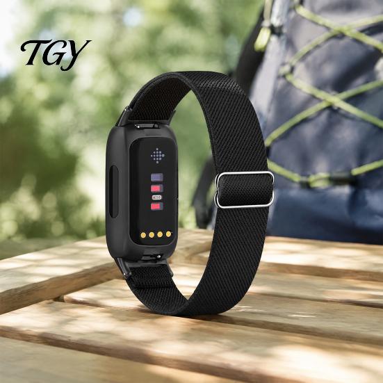 Lightweight Replacement Wrist Strap Elastic Nylon Watch Bands for Fitbit Inspire 3, Adjustable Quick Release Band Breathable Woven Sports Wristband