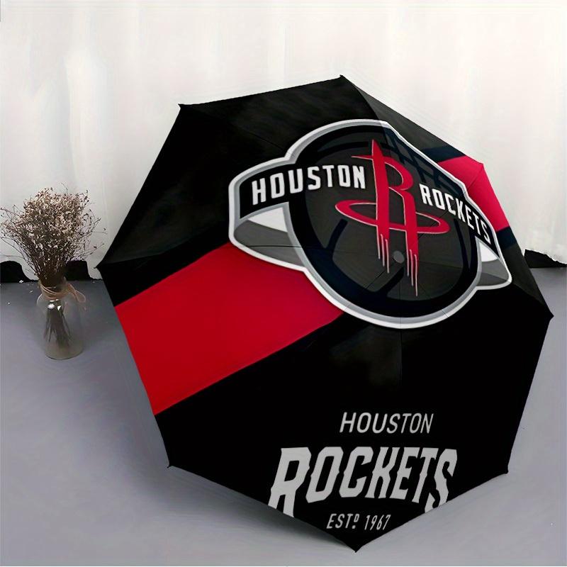 1pc Rockets Houston Automatic Folding Umbrella - Lightweight, Retractable Design with 8-Rib Durability, Perfect for Outdoor49