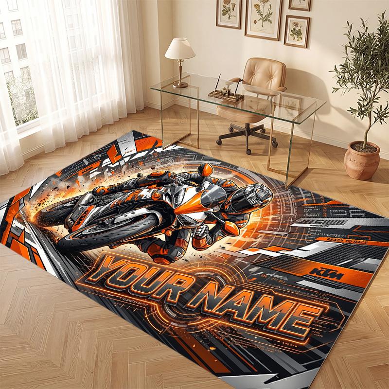 Decorative Artwork Theme Soft Crystal Velvet Rug Custom Name & Text Print Non Slip Floor Rug for Bedroom Living Room